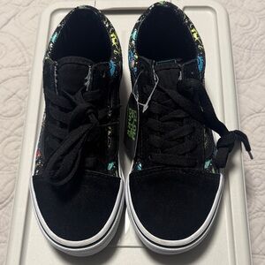 Vans Kids Black and Colorful Sneakers